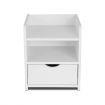 Bedside Table Drawer with 15mm Thick Board - White
