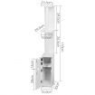 Freestanding Bathroom Storage Cabinet - White