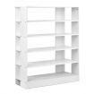 6-Tier Shoe Rack Cabinet White - Up to 30 Pairs