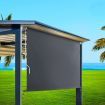 1.8m x 2.5m Retractable Roll Down Awning - Grey