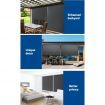 2.4m x 2.5m Retractable Roll Down Awning - Grey