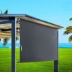 2.4m x 2.5m Retractable Roll Down Awning - Grey