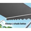 2.1m x 2.1m Retractable Fixed Pivot Arm Awning - Grey
