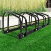 Portable Bike Parking Rack Maximum 4 Bikes - Black