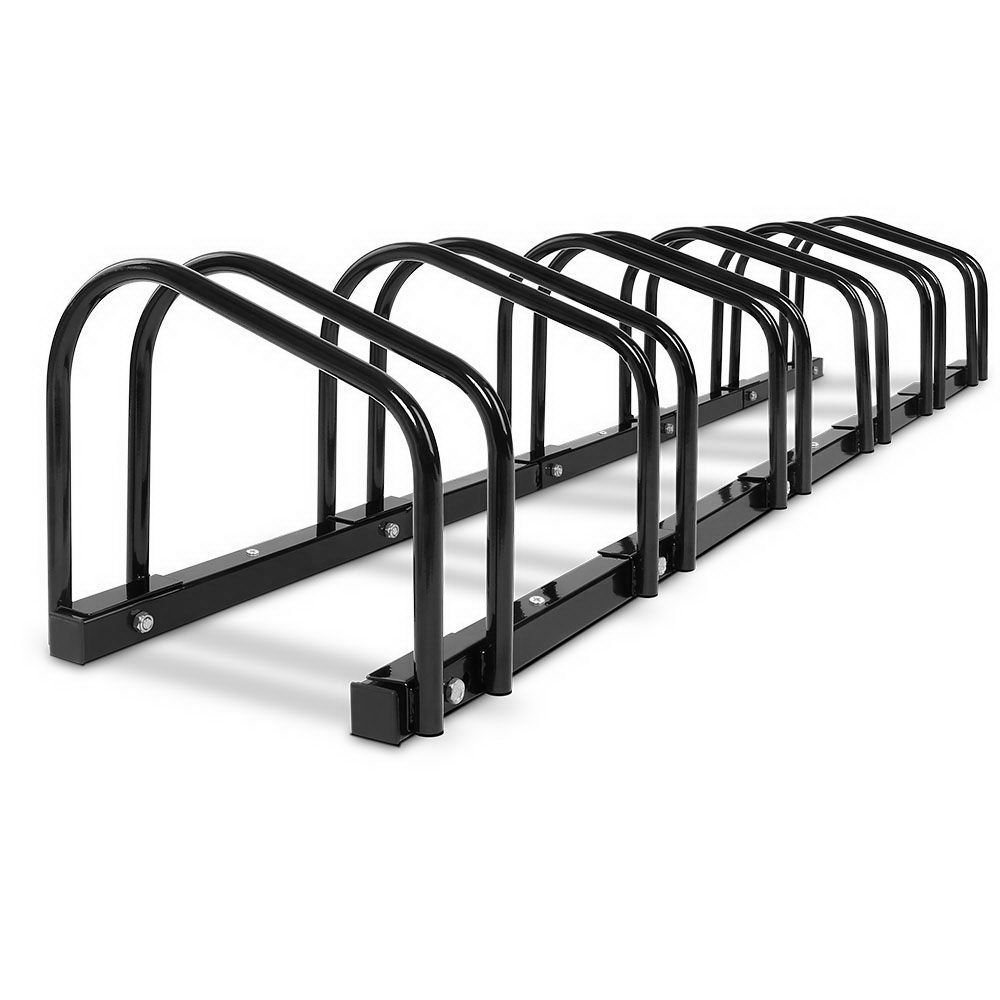 Portable Bike Parking Rack Maximum 6 Bikes - Black