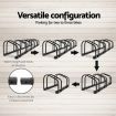 Portable Bike Parking Rack Maximum 6 Bikes - Black
