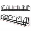 Portable Bike Parking Rack Maximum 6 Bikes - Black