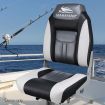 Seamanship Set of 2 Folding Swivel Boat Seats - Grey & Black