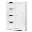 Bathroom Tallboy Storage Cabinet - White