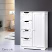 Bathroom Tallboy Storage Cabinet - White