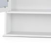 Bathroom Tallboy Storage Cabinet with Mirror - White