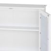 Bathroom Tallboy Storage Cabinet with Mirror - White