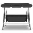 Gardeon Outdoor Furniture Swing Chair Hammock 3 Seater Bench Seat Canopy Black