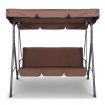 3 Seater Outdoor Canopy Swing Chair - Coffee