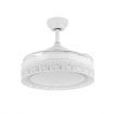 Ceiling Fan Light With LED Remote Control Cooling Quiet Retractable Bedroom Living Room Modern 3 Blades 3 Speed 4 Timers 42 Inch White