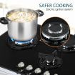 90cm Gas Cooktop 5 Burner Stove Hob Cooker Top Knobs NG LPG Glass Surface Black Maxkon