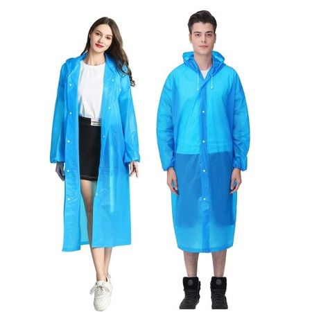 UnisexWaterproof Jacket Clear PVC Raincoat Rain Coat Hooded Poncho Rainwear, Vintage Clear Raincoat