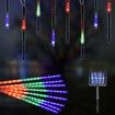 8 Tubes 50cm 288LED Solar Powered Waterproof Snow Falling Lights Meteor Shower Lights Christmas Outdoor Home Patio Wedding Decorations Colorful