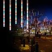 8 Tubes 50cm 288LED Solar Powered Waterproof Snow Falling Lights Meteor Shower Lights Christmas Outdoor Home Patio Wedding Decorations Colorful