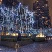 8 Tubes 50cm 288LED Solar Powered Waterproof Snow Falling Lights Meteor Shower Lights Christmas Outdoor Home Patio Wedding Decorations Colorful