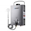 Devanti Gas Hot Water Heater Portable Shower Camping LPG Outdoor Instant Grey