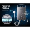 Devanti Gas Hot Water Heater Portable Shower Camping LPG Outdoor Instant Grey