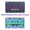 BAOBAO Geometric Purse for Women Magical Changeable Square Purse Large Holographic Luminous Purse Multi-change Crossbody Bag Gifts