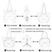 BAOBAO Geometric Purse for Women Magical Changeable Square Purse Large Holographic Luminous Purse Multi-change Crossbody Bag Gifts