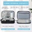 Electronic Organizer,Travel Cable Organizer Bag Pouch Electronic Accessories Carry Case Portable Waterproof Double Layers All-in-One Storage Bag (Size Small Black)