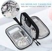 Electronic Organizer,Travel Cable Organizer Bag Pouch Electronic Accessories Carry Case Portable Waterproof Double Layers All-in-One Storage Bag (Size Small Black)