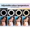 Embellir Ring Light 19 inches LED 5800LM Black Dimmable Diva With Stand Make Up Studio Video