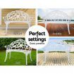 Victorian Garden Bench - White