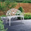 Victorian Garden Bench - White