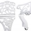 Victorian Garden Bench - White