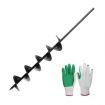 GIANTZ Power Garden Auger Small Earth Planter 75 X 600MM Black