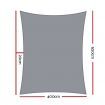 Instahut Sun Shade Sail Cloth Shadecloth Outdoor Canopy Rectangle 280gsm 4x5m