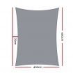 Instahut Sun Shade Sail Cloth Shadecloth Outdoor Canopy Rectangle 280gsm 4x6m