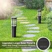 Solar Pathway Lights, 2 Pack Outdoor Solar Lights Warm White Solar Landscape Lights, IP65 Waterproof for Pathway Walkway