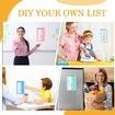 4 Pcs Chore Chart Checklist Board Do List Plastic DIY Routine Chart My Chores Kids Checklist with 10 Card Paper Daily Checklist for Home Travel Planning