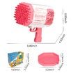 Original Patented 69 Holes Bazooka Bubble Gun|Rocket Boom Bubble Blower|Giant Toddler Outdoor Toys for Kids Ages 4-8 Best Gifts (Pink)