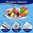 Pool Drink PVC Holder Floats Inflatable Floating 8 holes Tray for Food and Drinks Beer Wine Fun Drink
