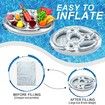 Pool Drink PVC Holder Floats Inflatable Floating 8 holes Tray for Food and Drinks Beer Wine Fun Drink