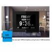 Large Digital Day Clock 8 Alarms Non-Abbreviated Day Month Vision Impaired Seniors White 8-inch 3-interface Display