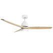 Wood Ceiling Fan Light Cooling With Remote Control LED Quiet Bedroom Living Room Modern 3 Blades 5 Speed Reverse Motor 3 Timers 52 Inch Nature Colour