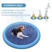 Sprinkler Play Mat Water Toy Dog Pool Beach Splash Pad Game Centre Spray Outdoor Lawn Garden Backyard Foldable 150cm for Children Pets