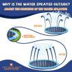 Sprinkler Play Mat Water Toy Dog Pool Beach Splash Pad Game Centre Spray Outdoor Lawn Garden Backyard Foldable 150cm for Children Pets