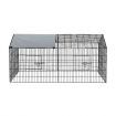 Chicken Run Coop Rabbit Hutch Dog Cat Enclosure Crate Kennel Pen Pet Cage Playpen Chook Puppy Ferret Bunny House Roof Cover Metal XL