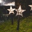 Christmas Pathway Solar Lights Decorative Garden Display LED Light 5 Pieces Warm Lights (Stars)