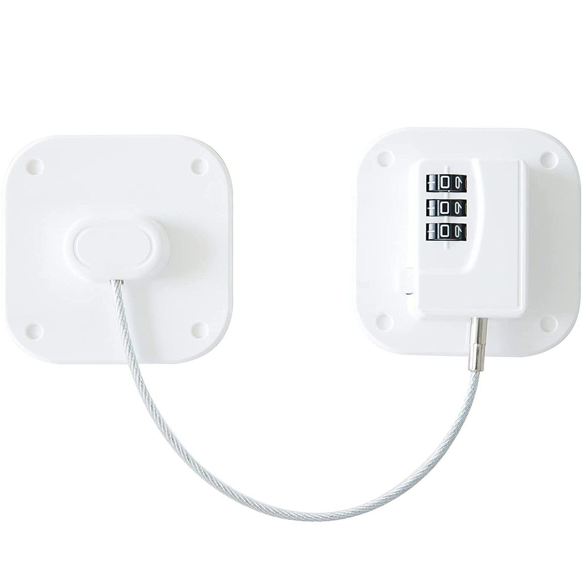 Heavy Duty Combination Fridge Lock, Child or Baby Proofing Lock for Cabinets, Closets (2 Pack)