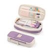 Big Capacity Pencil Case Large Pencil Pouch Stationery Pen Bag for Teen Girls (Purple)